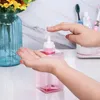 Dispensador de sabão líquido shampoo plástico transparente bomba recipiente desinfetante para as mãos