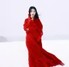 2023 Date traditionnelle chinoise Hanfu Dr pour les femmes Solide Rouge Plus Taille Chiff Costumes de danse folklorique Femme Vintage Tang Costume W1JT #