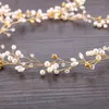 50/100/150cm Fi Handmade Crystal Pearl Wire Vines Hairband Wedding Hair Jewelry for Brides Wedding Hair Accories I9YO#