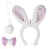 Décoration de fête, ensemble d'accessoires de Cosplay Sexy, oreilles, bandeau, collier, nœuds papillon, boule de queue en peluche pour Halloween, Costume de noël