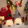 Украшение для вечеринки 11-дюймовые освещенные рождественские гномы на батарейках зимний настольный декор