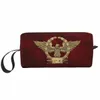 Bonito ouro romano imperial águia viagem saco de higiene para mulheres militar roma spqr maquiagem saco cosmético beleza armazenamento dopp kit 54gr #