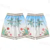 Shorts casuais masculinos casablanca designer brach shorts calças havaianas flor impressa shorts board shorts