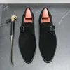 Scarpe casual in pelle da uomo traspiranti da ufficio per la guida in pelle scamosciata slip-on da uomo