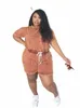 2 Delige Sets Vrouwen Outfit Effen Kleur T-shirt En Shorts Casual Curvy Plus Size Vrouwen Kleding Zomer Pak Groothandel dropship 98yX #