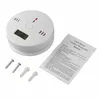 2024 Sensitive Home CO2 Sensor Detector Wireless CO Carbon Monoxide Poisoning Smoke Gas Sensor Warning Alarm Detector LCD Indicator Sure,