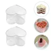 Copos descartáveis Palhas 10 Pcs Coração Em Forma de Copo de Ar Sobremesa Mousse Portátil Transparente Pudim Compacto Plástico Fontes de Festa Doméstica