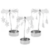 Ljushållare 3 datorer Chimes Swivel Holder Juldekor Roterande Tealight Stand smidesjärn Troting Horse Lamp Decors