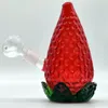 2024 Multi Color Mini Straberry Green Red 5 tum Glass Bongs Water Pipe Bong Tobacco Rökning Tube 10mm Bowl Dab Rig Recycler Bubbler Pipes