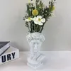 Decorative Figurines 1/2PCS Creative Statue Sculpture Pen Holder David Resin Portrait Makeup Brush Storage Box Flowerpot Vase Art Craft