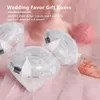Party Decoration 12sts transparent diamantform Candy Box Wedding Favor Present Boxes Clear Plastic Container Home Decor