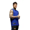 Herren-T-Shirts, atmungsaktive Herren-Fitnessweste, Fitnessweste, Fitness-Trainingsweste, lockere Oberseite, seitlich geschnitten, ärmelloses Baumwollshirt J240330