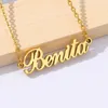 Custom Name Necklaces For Women Men Stainless Steel Customized Necklace Pendant Male Female Personalized Neck Chain Jewelry Gift 240321