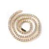 Hot Koop Meest Populaire Messing Heren 3mm 4mm 5mm Wit Goud Lente Sluiting Geclusterd Cz Diamond Vvs tennis Collier