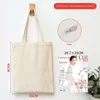 Shopping Bags Thickened Black Portable Blank Canvas Bag With Zipper Spot Student Wholesale Printed Pattern Tote