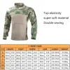Combat Shirts Rapid Assault Long Sleeve Tactical Shirt Military Airsoft Clothing US Army Camo T Shirt dragkedja jaktkläder