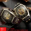 Shenhua 2019 Vintage Automatische Horloge Mannen Mechanische Horloges Heren Mode Skeleton Retro Bronzen Horloge Klok Montre Homme J190298l