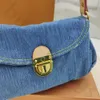 Denim Azul Luxo Crossbody Designer Bag Retro Bolsas De Ombro Designers Mulher Bolsas Designer Mulher Mini Bolsa 26cm Bolsa Cross Body Womens Luxurys Bolsas