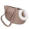 Porte-chat doux pour animaux de compagnie, écharpe chaude et confortable pour l'hiver, élingues latérales pour petit chien, sac de transport