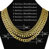 Ожерелья 24K Золото заполнены 10 мм 5075 см мужчины фигаро хип -хоп Золотые ожерелье Сети мужчин.