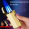 New Outdoor Windproof Direct Fire Metal Turbine Torch Portable Home Kitchen Barbecue Camping Cigar Lighter Tool High End Gifts