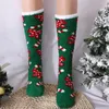 Frauen Socken Dicke Atmungsaktive Santa Claus Mode Design Lange Röhre Elch Strumpfwaren Hause Schlafen Weihnachtsstrumpf Kalb