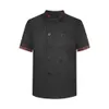 Manteau de chef unisexe, uniforme de chef respirant et résistant aux taches pour le personnel du restaurant de cuisine, haut à manches courtes à double boutonnage pour les cuisiniers y2ec #