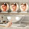 1pc LED Round Vanity Mirror, Dimmable Screen, Cosmetic with Stand, Smart Touch Control, 360° Rotation, Lighted Makeup Mirrors for Bedroom, Living Room, Bathroom