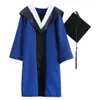 1 Set Graduati Uniform Super Soft Wear Resistant Polyester Bachelor Hat Graduati Cloak Photography Props Set för College N9D8#