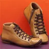 Buty fitness damskie buty kostekowe skórzane sznurowiste botki duże rozmiar paska krzyżowego Flats zima 2024 Fall Women Krótkie