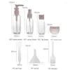 Bottiglie di stoccaggio 8 pezzi/set Atomizzatore di profumo in plastica trasparente riutilizzabile Spray vuoto Accessori da viaggio portatili Bottiglia di shampoo