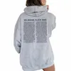 inspiratial Slogan Print Plus Size Hoodie KEEP GOING 100 REASONS TO STAY ALIVE Hoodie For Women Autumn Winter Sweatshirts J3Ps#