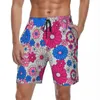 Män shorts blommor gym sommaren kawaii växt hawaii brädet korta byxor män som kör surf andas anpassade diy strandstammar