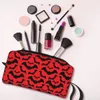 gothic Witch Bats Pattern Travel Cosmetic Bag for Women Ghost Halen Makeup Toiletry Organizer Ladies Beauty Storage Dopp Kit 30DN#