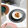 Tischsets, runde Leder-Tischsets, doppelseitig, rutschfest, wärmeisolierend, ölbeständig, verdickendes Tischset für Küche und Zuhause