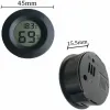 Round Electronic Thermo-Hygrometer Mini LCD Digital Thermometer Reptile Aquarium Temperature Humidity Meter Detector Tool