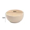 Bowls 4pcs Unfinished Wooden Playthings Bowl Crafts Durable DIY Face Mask Mixing Anti -fall Sauce Dollhouse