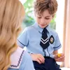 Zomer Nieuwe Japanse Stijl Schooluniform Jongens Shirt Korte Mouw Set Meisje Pop Hals Dr V7P0 #