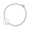 Originalmarke Kleines TFF 925 Sterling Silber Herz-Diamant-Doppelschicht-Armband „Live Love“.