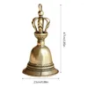 Decorative Figurines Brass Handicraft Bell Metal Call Bells Alarm Hand Held Service Desktop Dinner Christams Drop