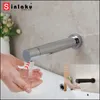 Wastafelkranen SINLAKU Toilet Wastafel Kraan Wandmontage Verchroomd Automatische Handsfree Touch Sensor Koud Water Mengkraan