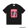 Designer A versão correta da versão verificada do verão luxo gato design camiseta de manga curta para homens e mulheres 4OB8