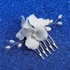 Hair Clips Barrettes Jewelry Headdress Comb White Flower Decor Versatile Pearl For Cosplay Party Chinese Cloth Cheongsam Drop Delivery Otmwn