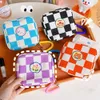 portable Small Travel Lattice Cute Cloth Fr Storage Bag Chboard Cosmetic Bag Sanitary Napkins Case Lipstick Bag K21T#