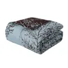 Sängkläder sätter vcny hemblad 8-stycken blå/chokladgren reversibel säng i en väska kung