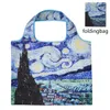 Van Gogh handgemalte Ölgemälde-Shop-Tasche, berühmte Gemälde-Muster, Aufbewahrungstasche, tragbar, faltbar, Reisetasche, eine Schulter, 24En #