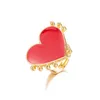 Yan taşlarla Avrupa ve Amerikan Modası Enamed Red Heart Love Ring Creative 18K Glod Evil Göz Ayarlanabilir Takı Damlası Teslimat DHG0S