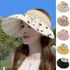 Bélans à bord large seau d'été top à vide respirant pour les pois vintage des pois ajusté chapeau de soleil filles extérieurs capsables portables pliables h240330