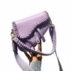 fi Ladies Saddle Bag Girls Niche Shoulder Crossbody Hundred Solid Colours Ladies Handbag Braided Tote PU Material y6iM#