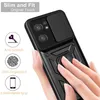 Voor Oppo Reno 7 8 Lite 5 6 Case Slide Camera Schokbestendige pantser voor Oppo Find X5 Lite Car Magnetic Holder Ring Protect Cover